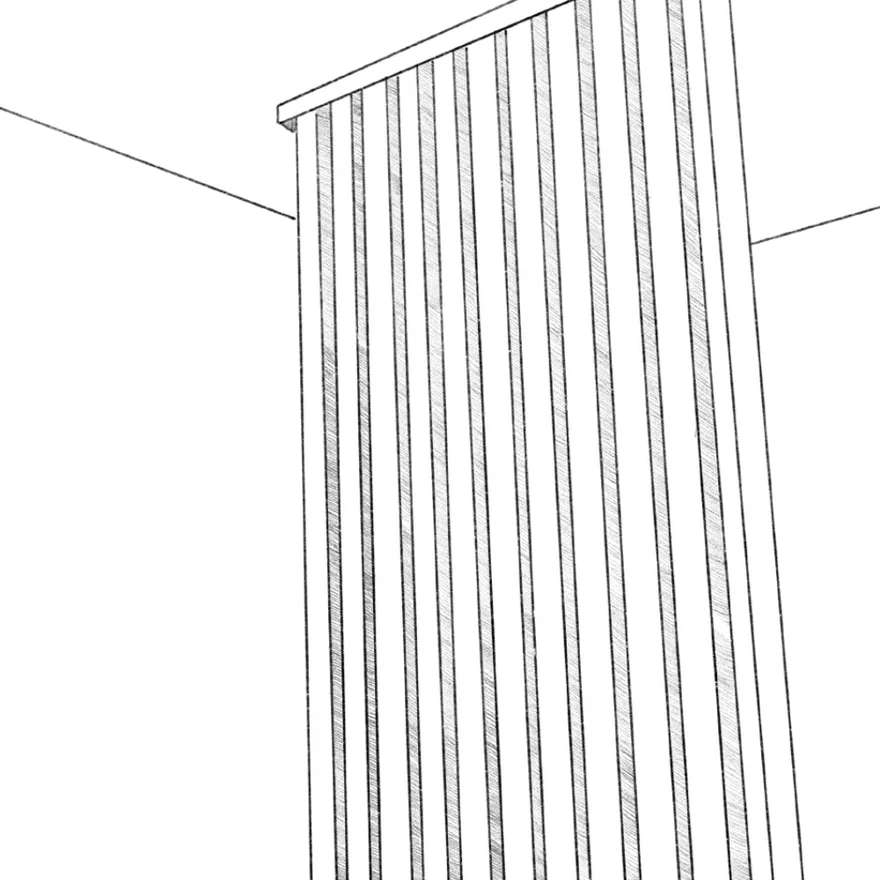Posizionamento della struttura FRANGISOLE tra pavimento e soffitto