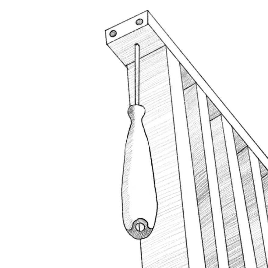 Fissaggio della struttura FRANGISOLE al soffitto con tasselli